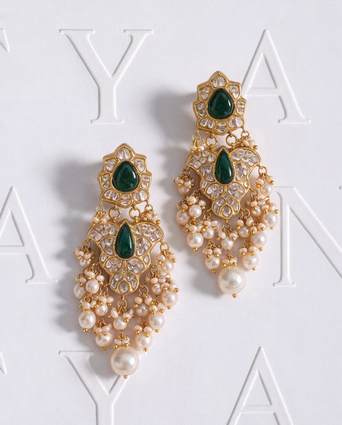 Asmira Polki Long Earrings
