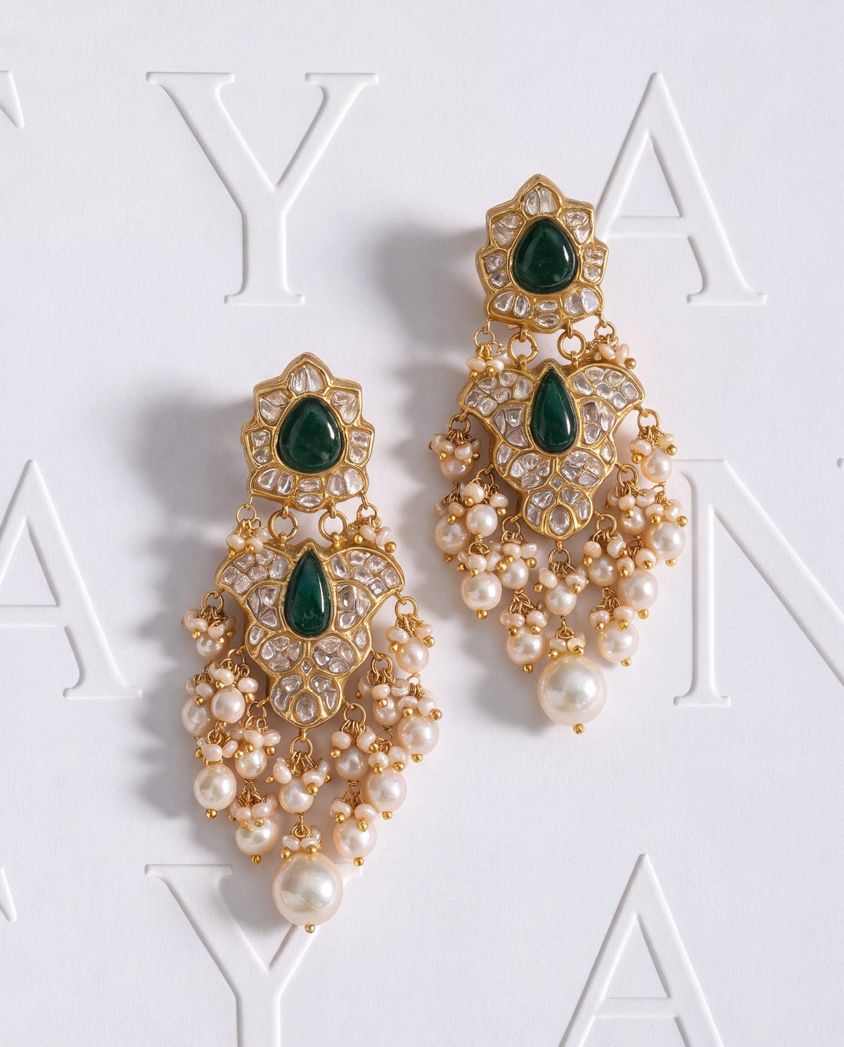 Asmira Polki Long Earrings