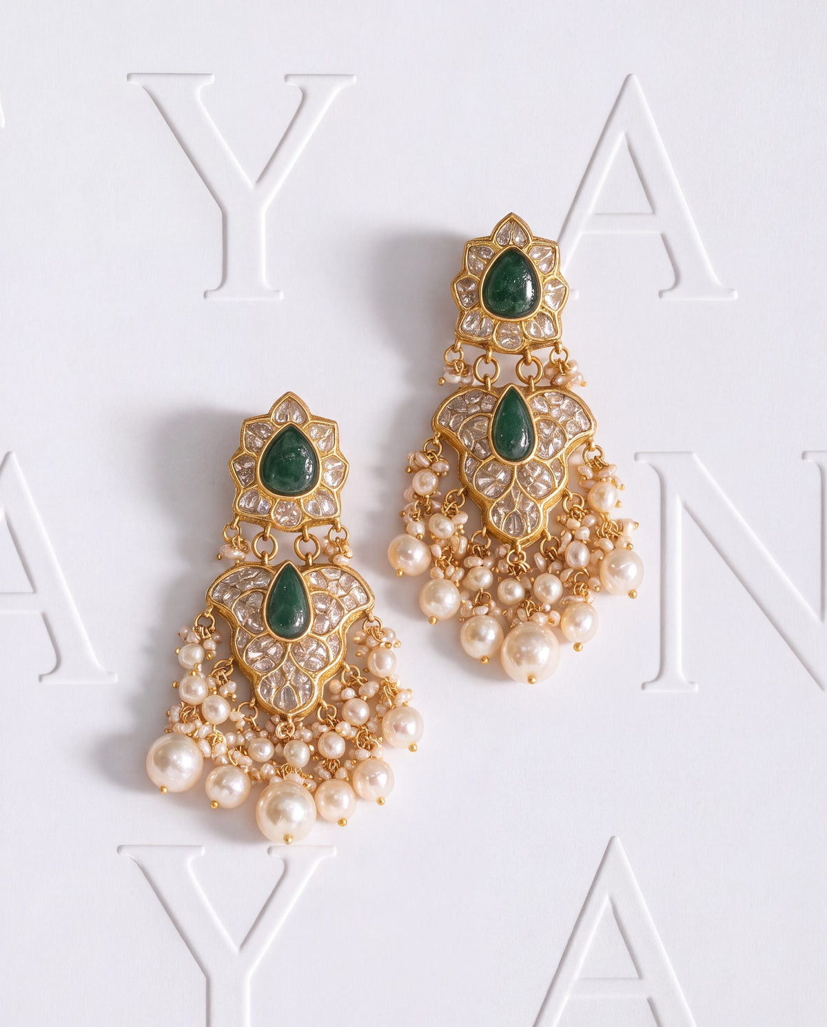 Asmira Polki Long Earrings