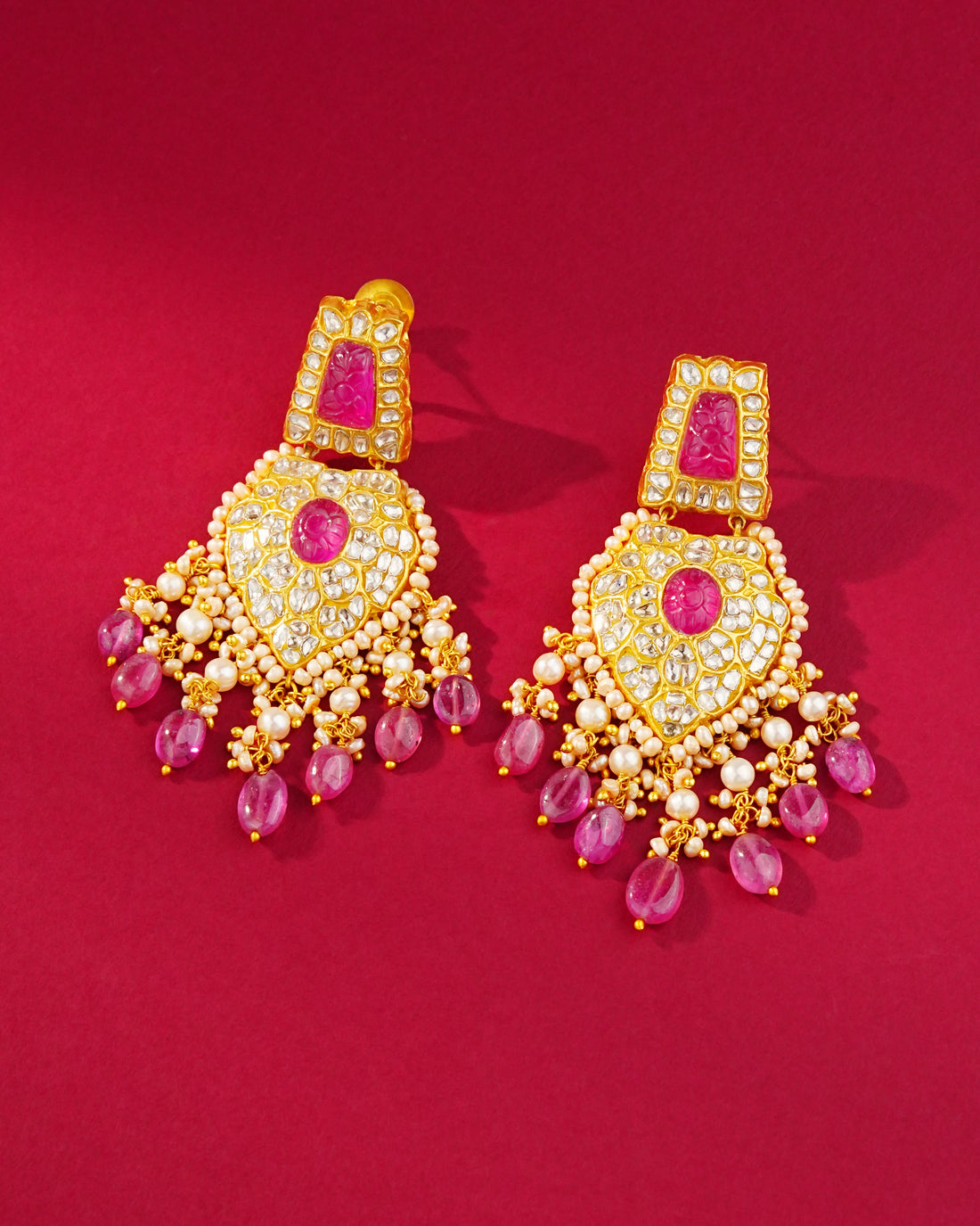 Suzan Polki Long Earrings