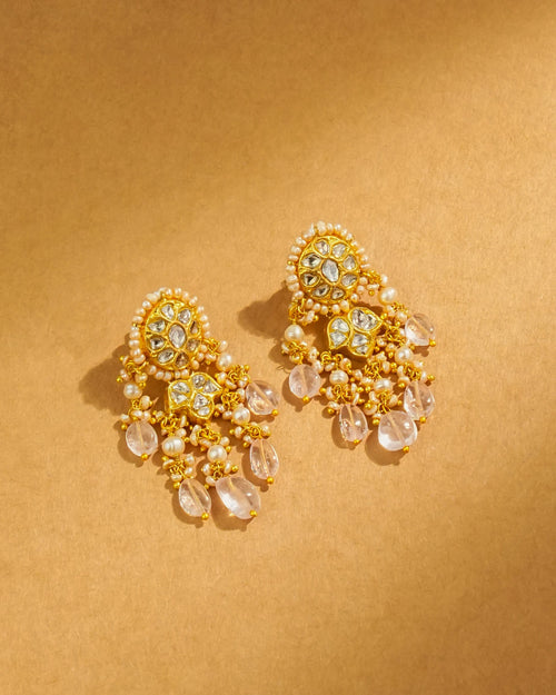 Ishaana Polki Long Earrings