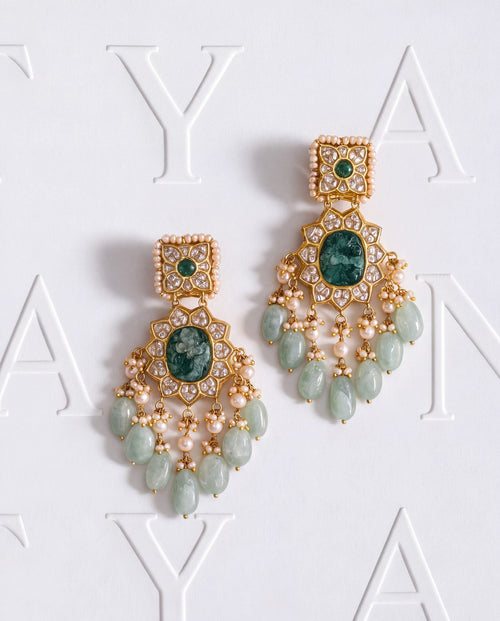 Dishu Polki Long Earrings