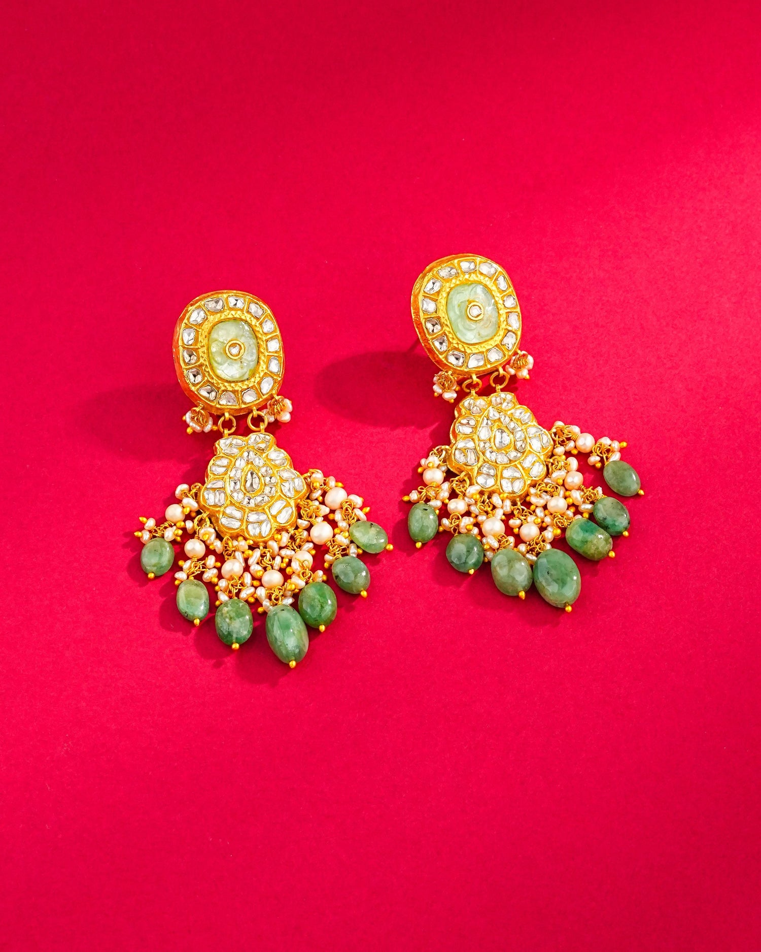 Dhyuti Polki Long Earrings