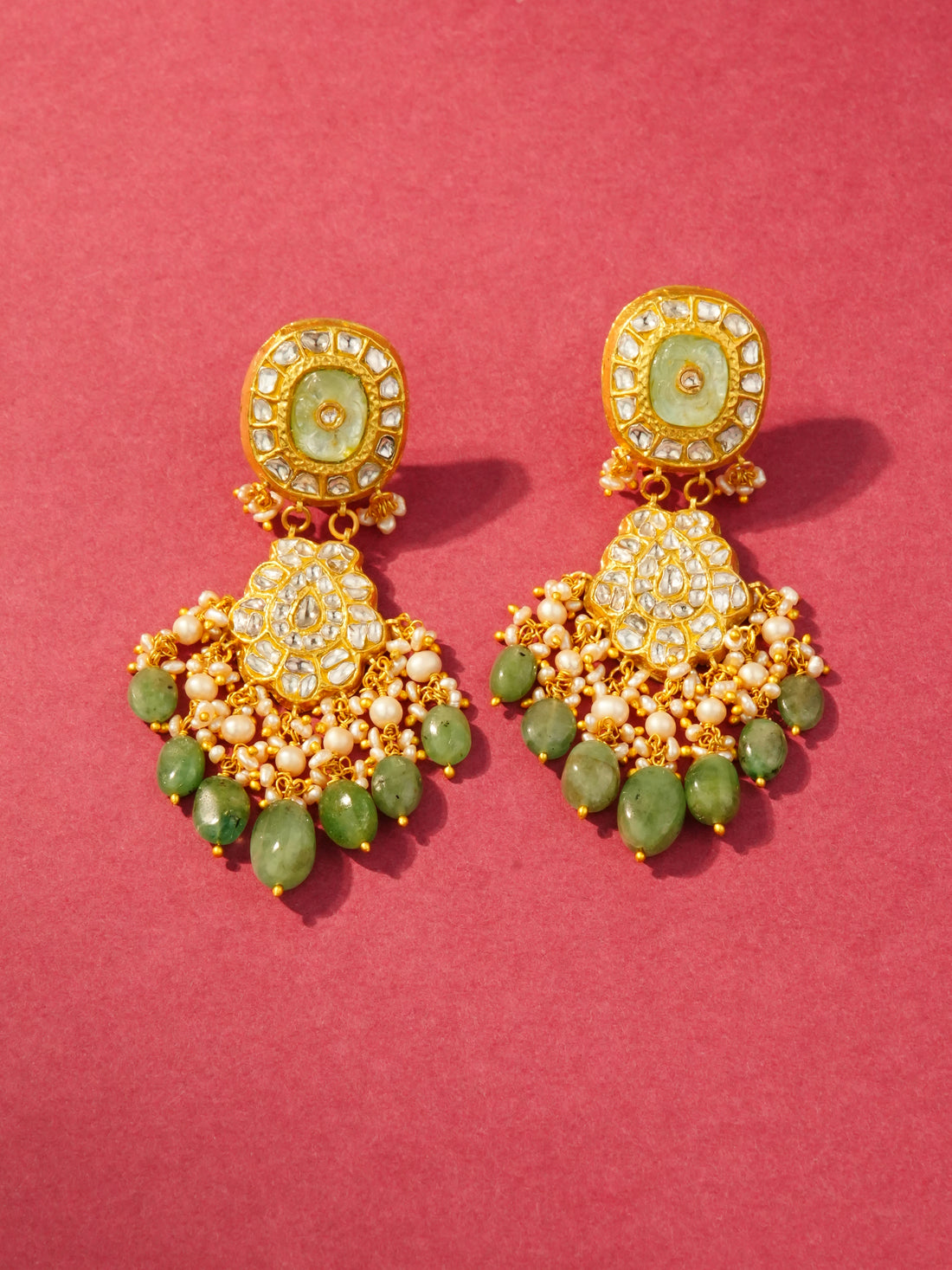 Dhyuti Polki Long Earrings