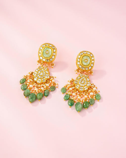 Dhyuti Polki Long Earrings