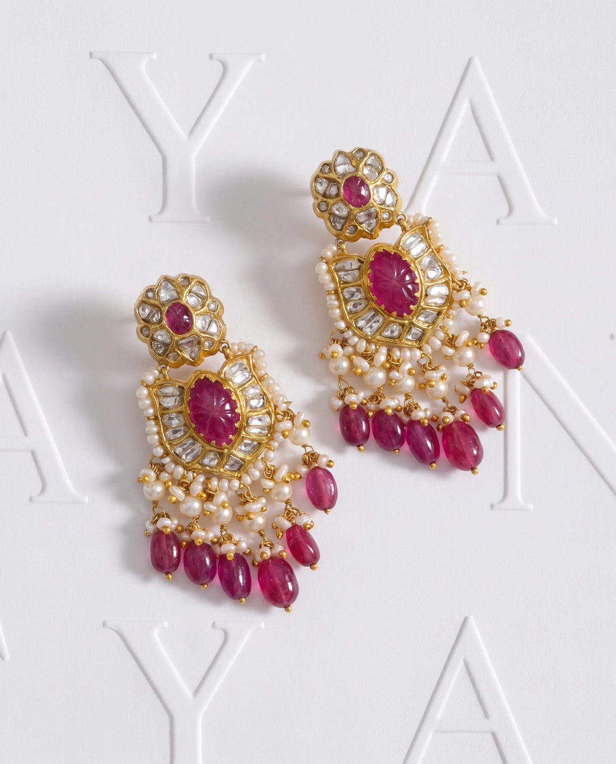 Avni Polki Long Earrings