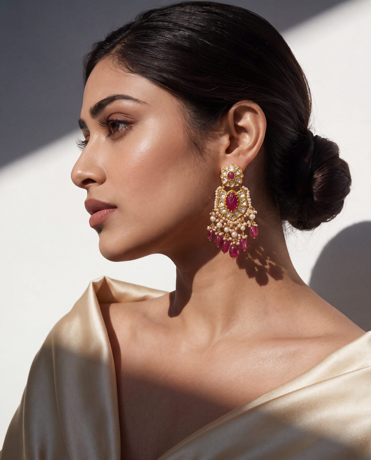 Avni Polki Long Earrings