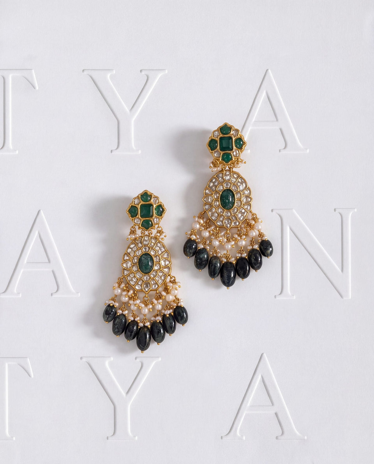 Dvisha Polki Long Earrings