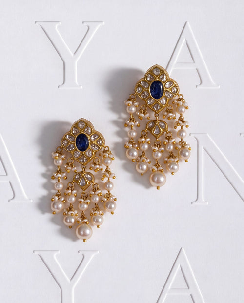 Aniha Polki Long Earrings