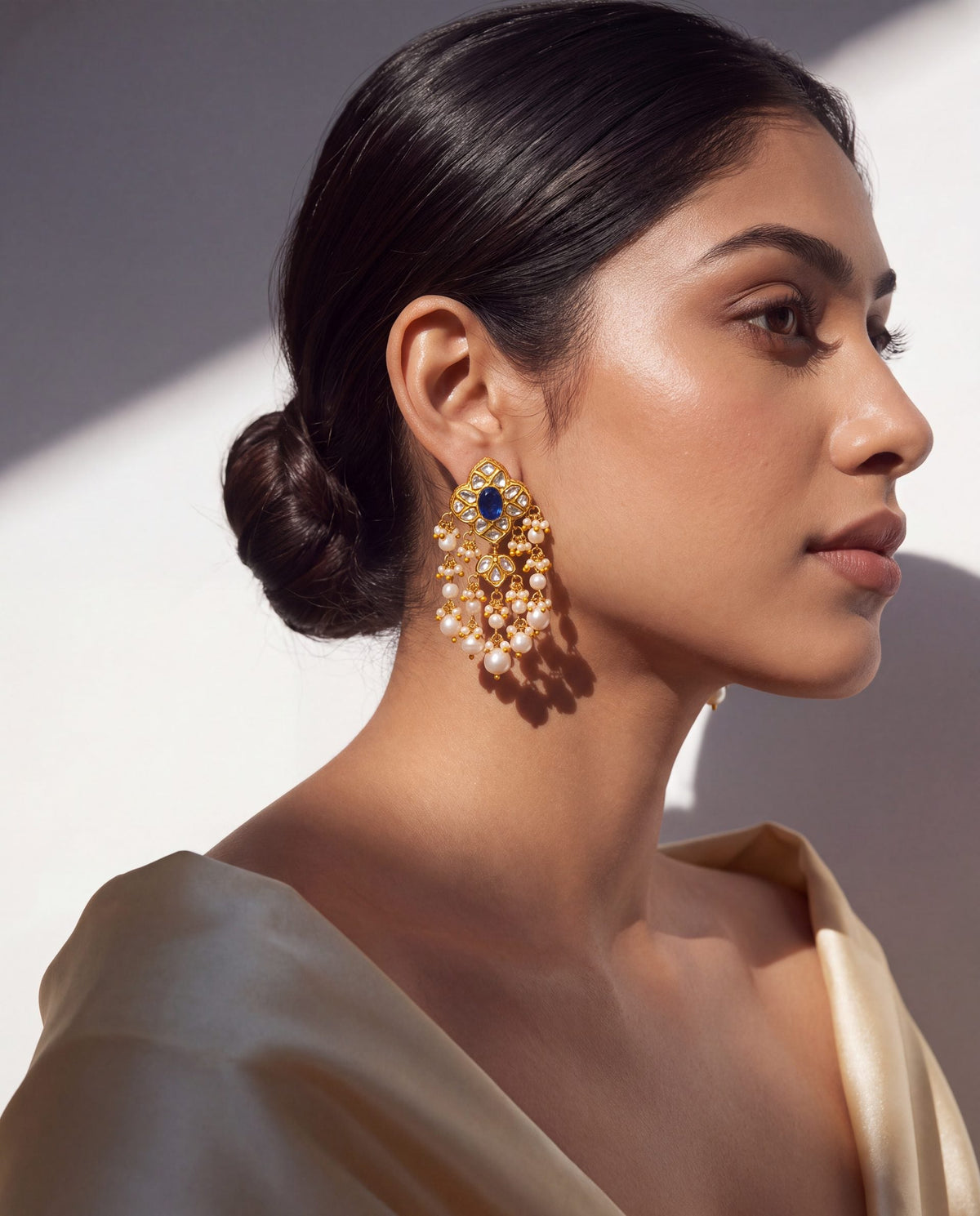 Aniha Polki Long Earrings