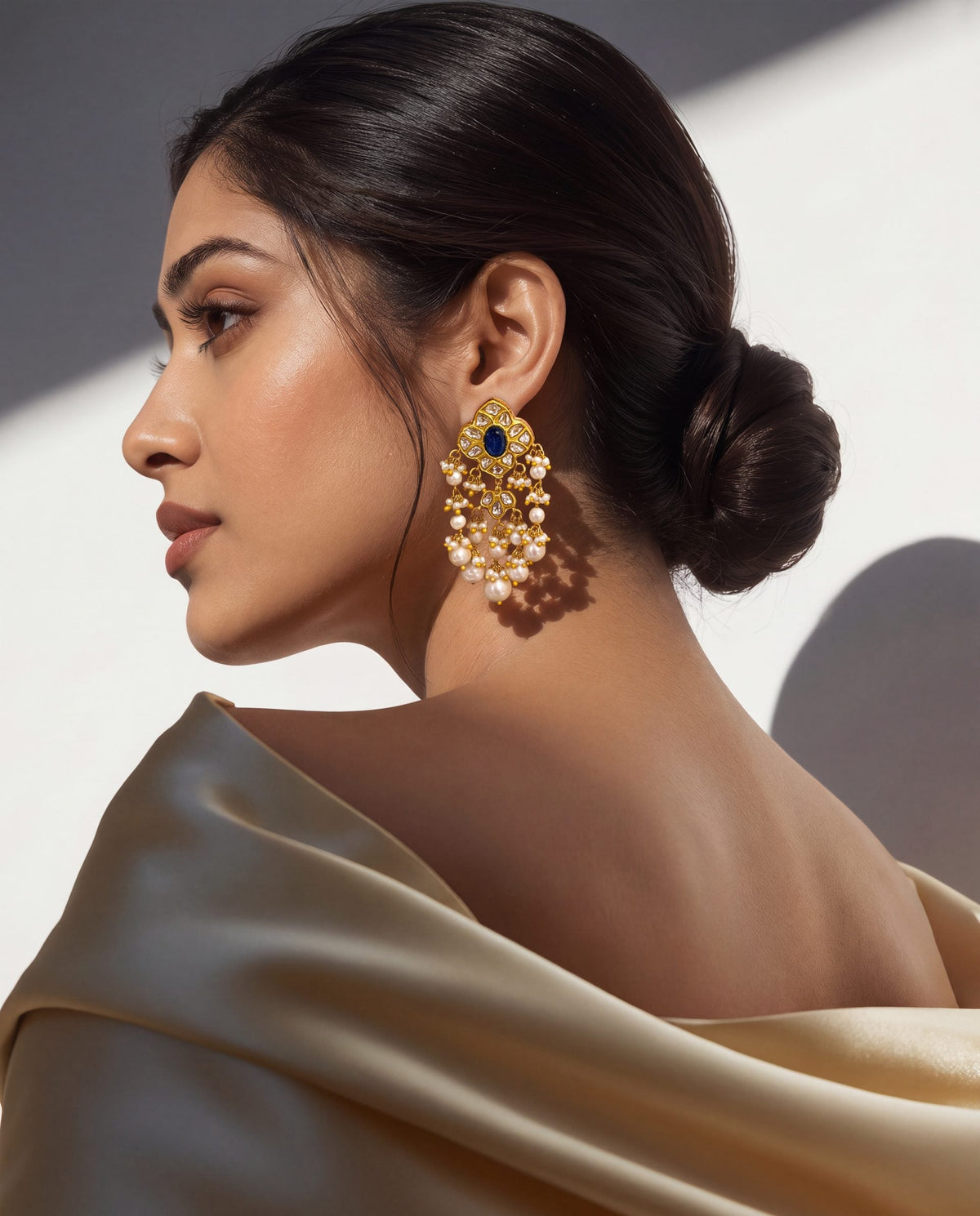 Aniha Polki Long Earrings