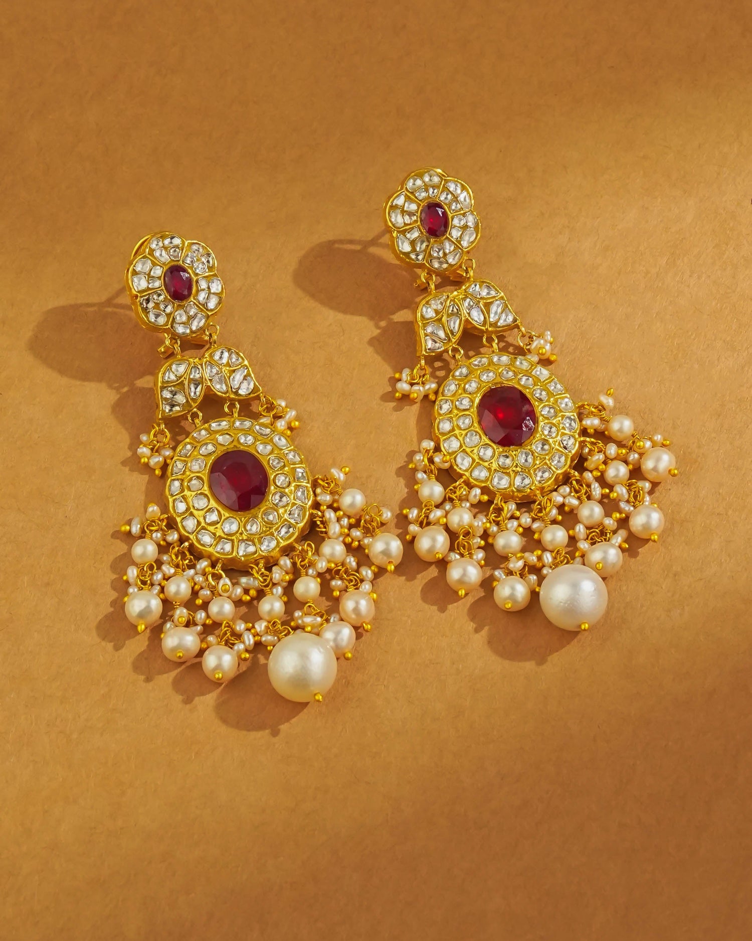 Dharvi Polki Long Earrings