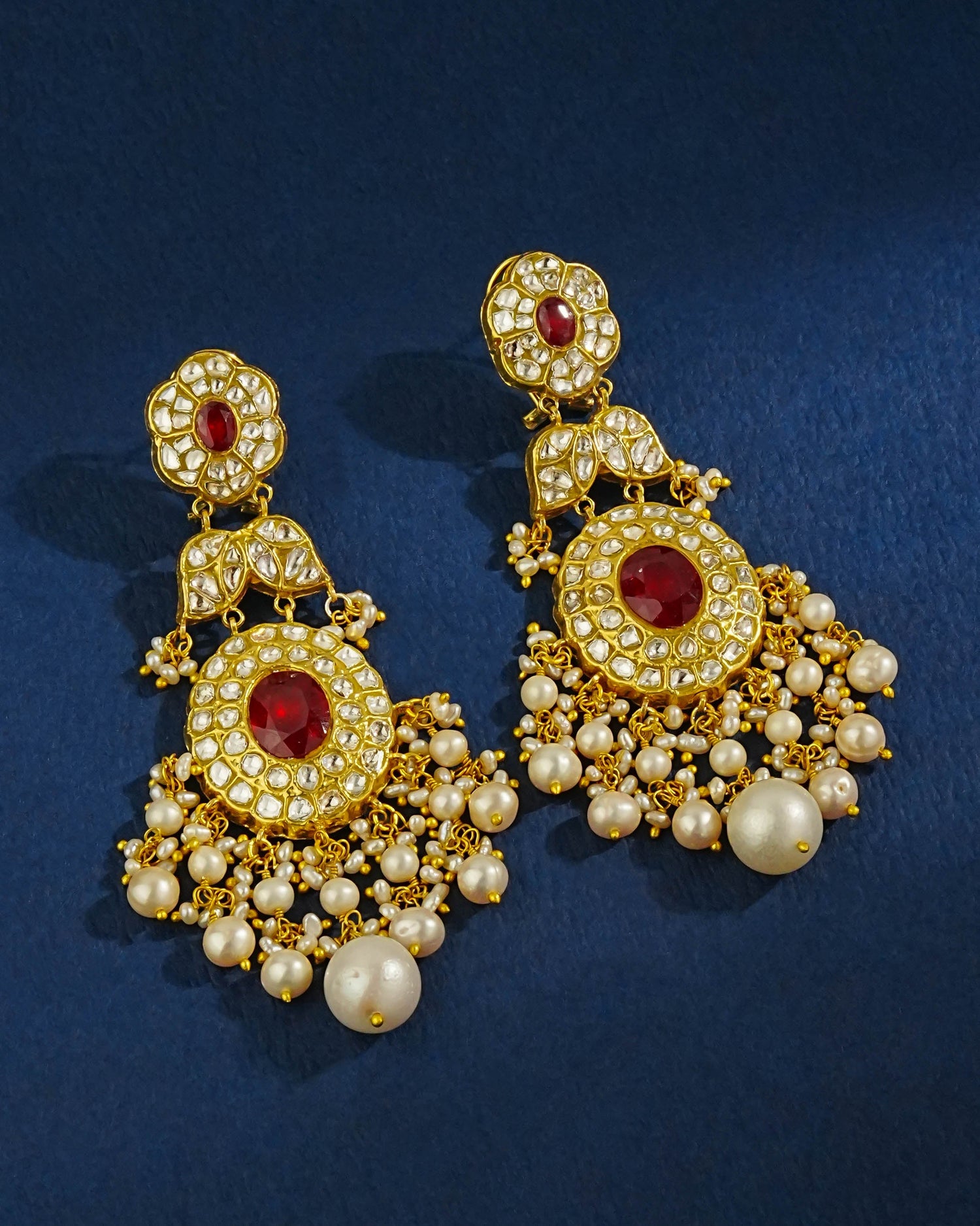 Dharvi Polki Long Earrings
