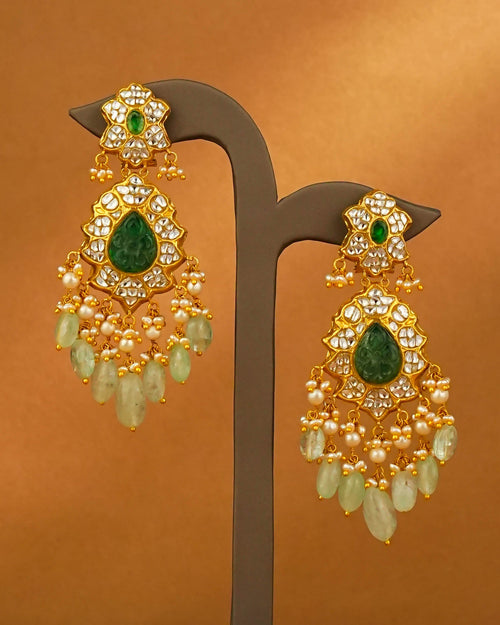 Nirika Polki Long Earrings