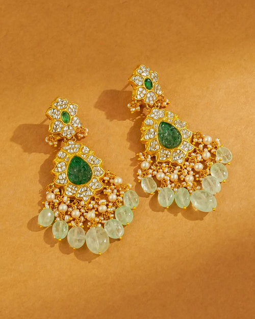 Nirika Polki Long Earrings