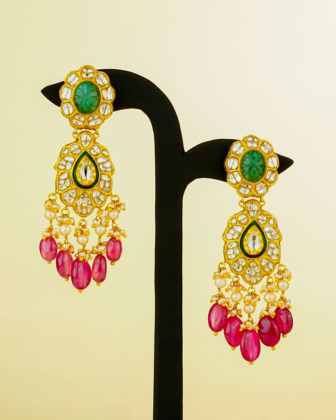 Limsha Polki Long Earrings