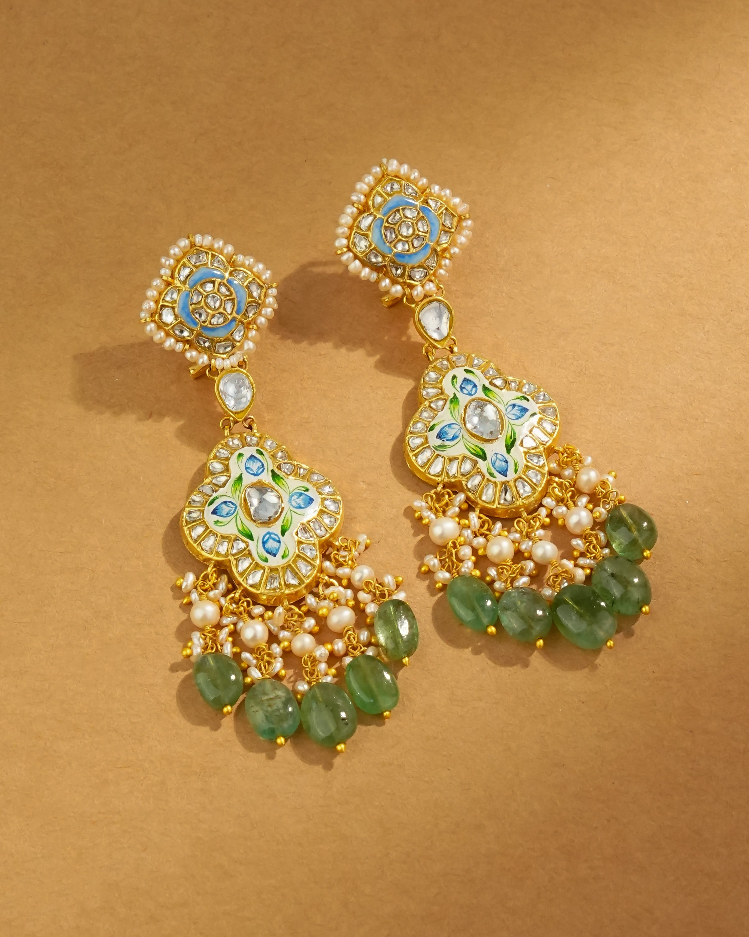Vaidhi Polki Long Earrings