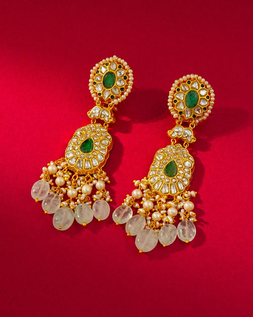 Yuvika Polki Long Earrings