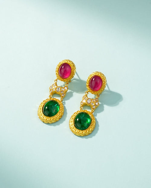 Somina Polki Long Earrings
