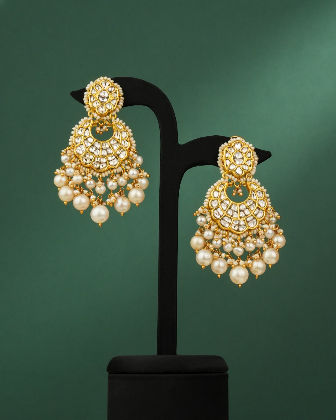 Dhruvi Polki And Diamond Chandbalis