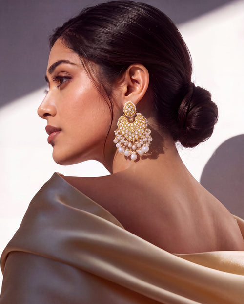 Simran Polki And Diamond Chandbalis