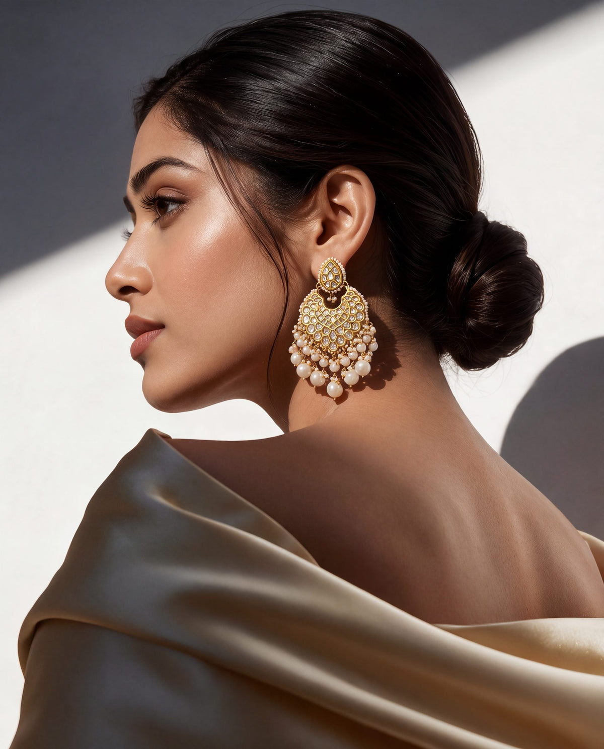Simran Polki And Diamond Chandbalis