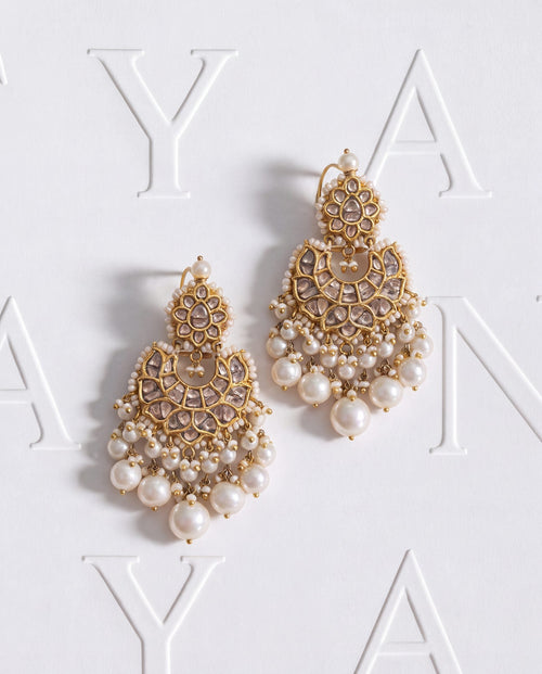 Celina Polki And Diamond Chandbalis