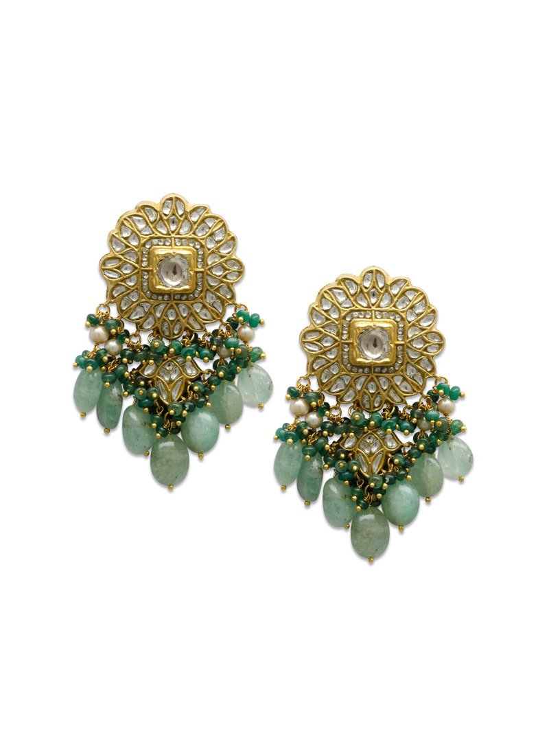 Maithli Polki Long Earrings - NO ORDERS