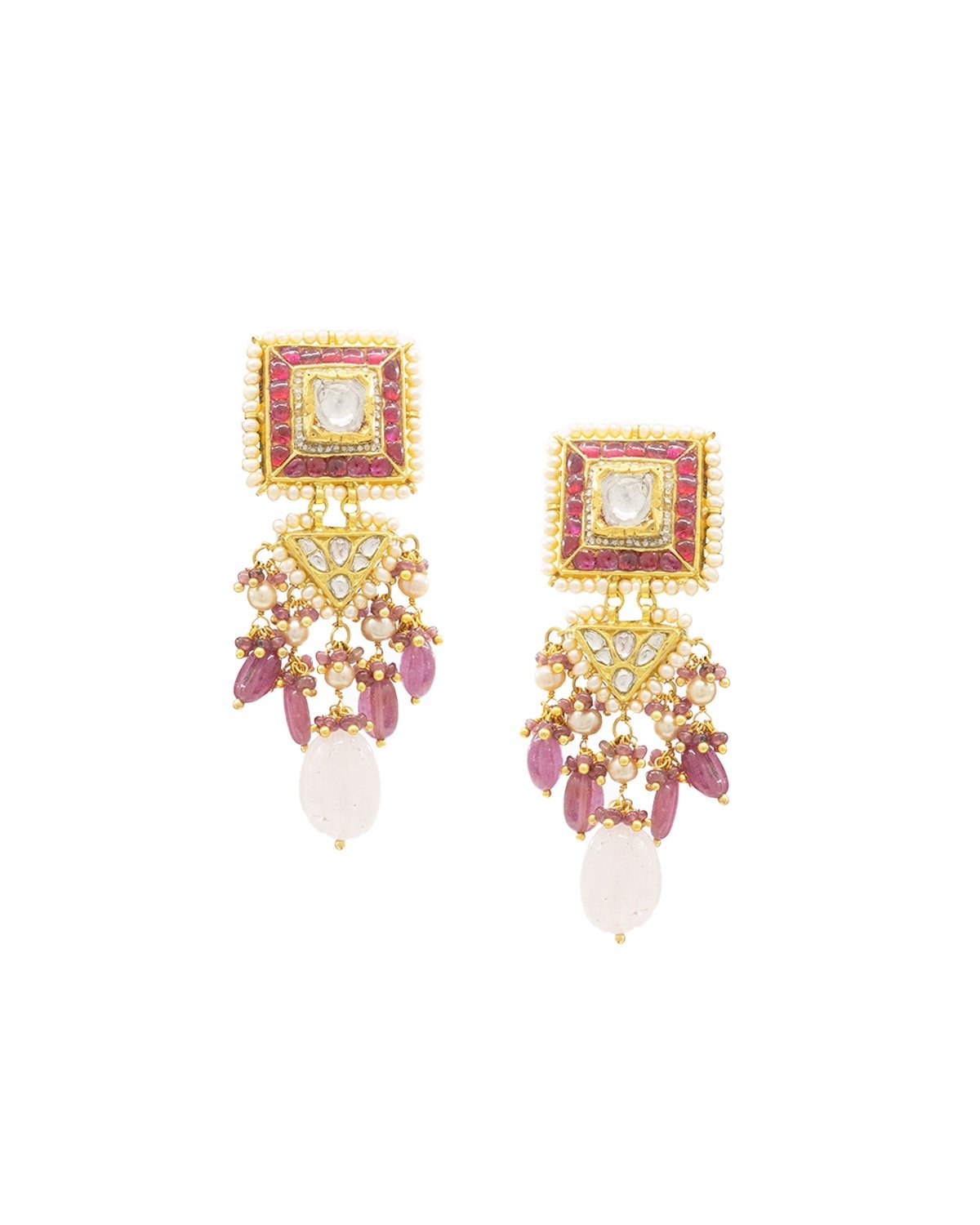 Gayathri Polki Long Earrings