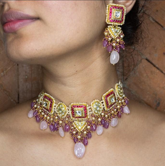 Gayathri Polki Long Earrings