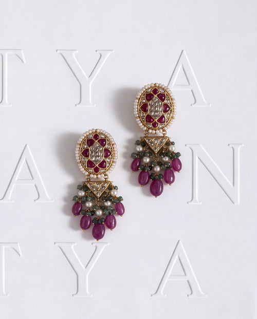 Shivani Polki Long Earrings