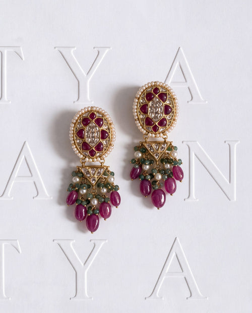 Shivani Polki Long Earrings