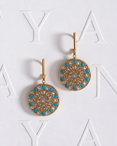 Therese Polki Long Earrings