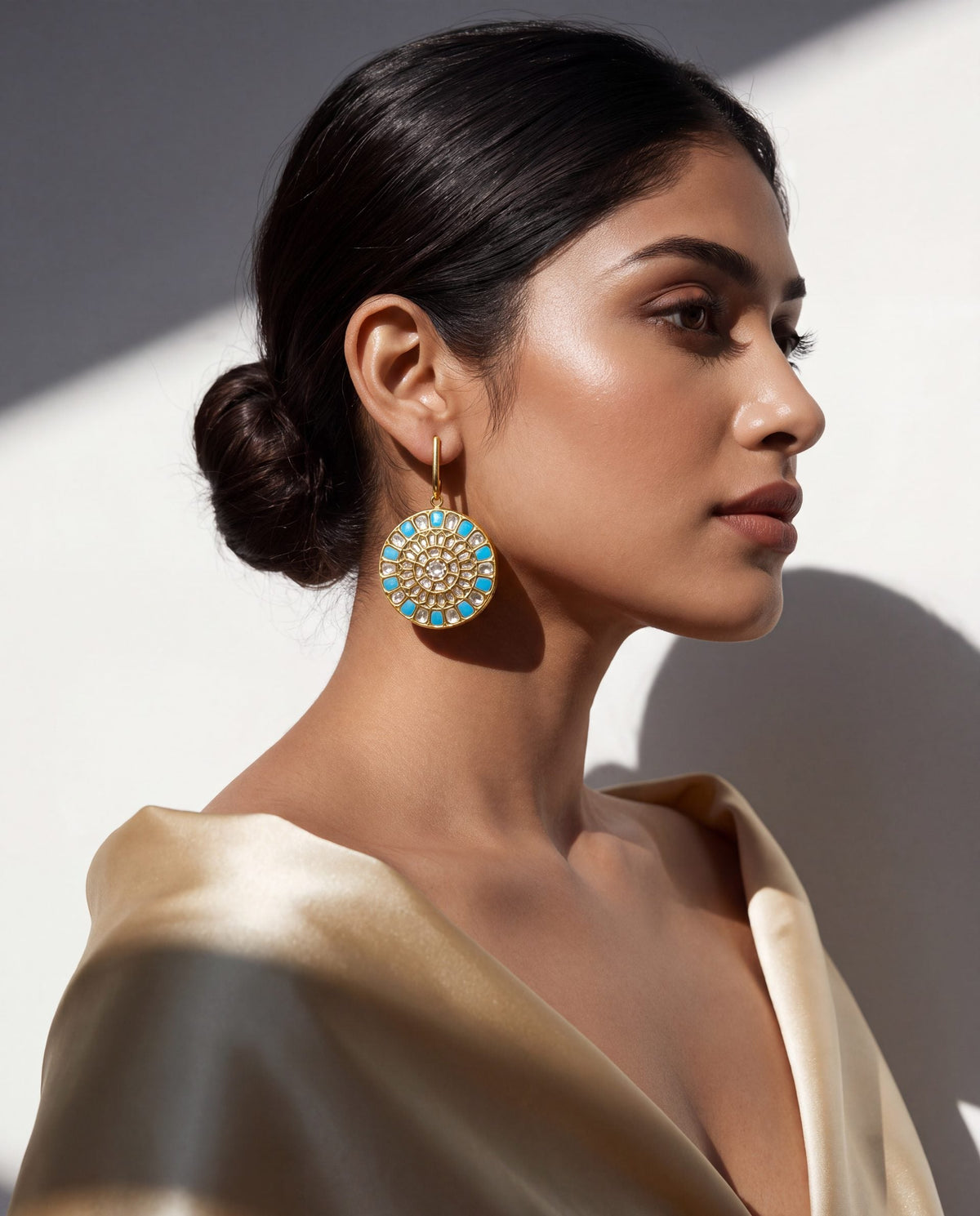 Therese Polki Long Earrings