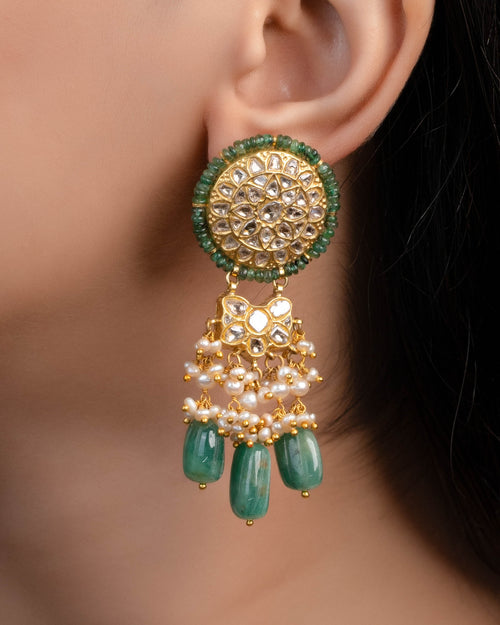 Akira Polki Long Earrings