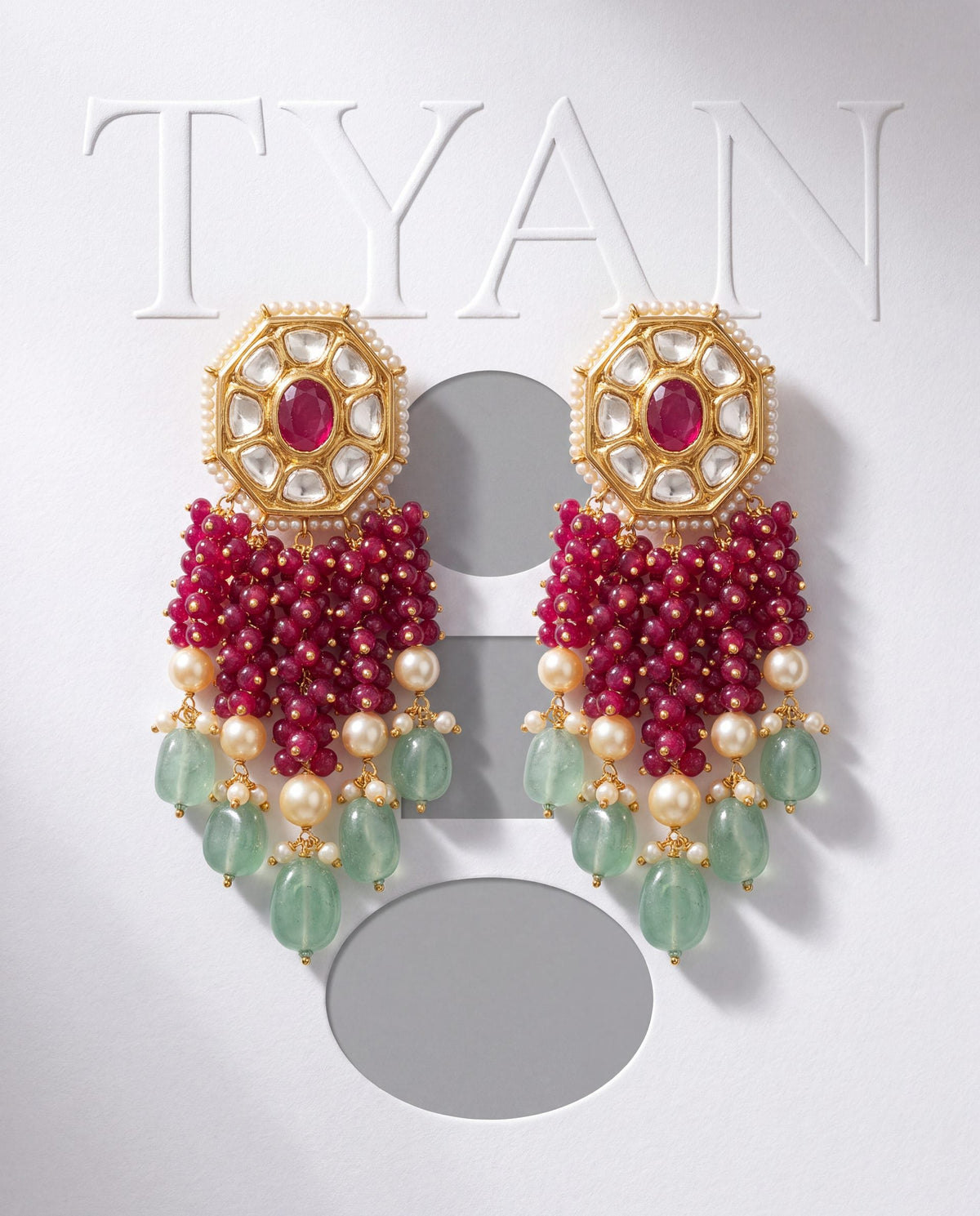 Taisha Polki Long Earrings