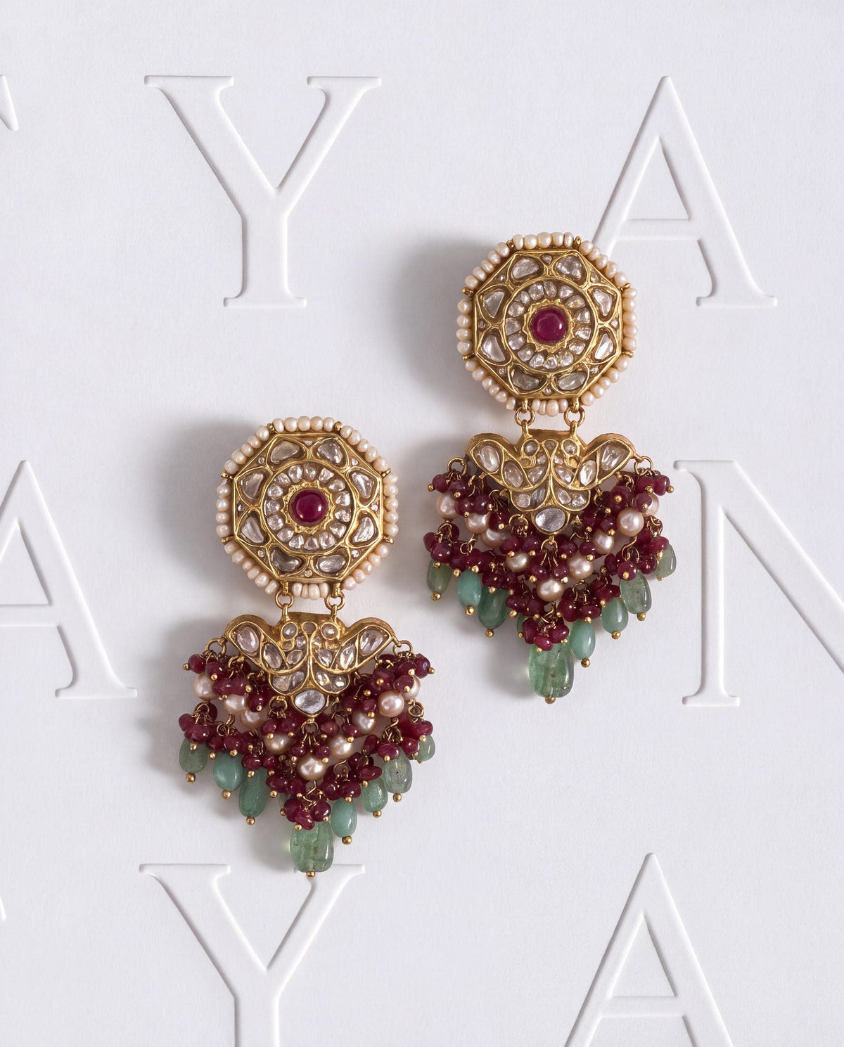 Taisha Polki Long Earrings