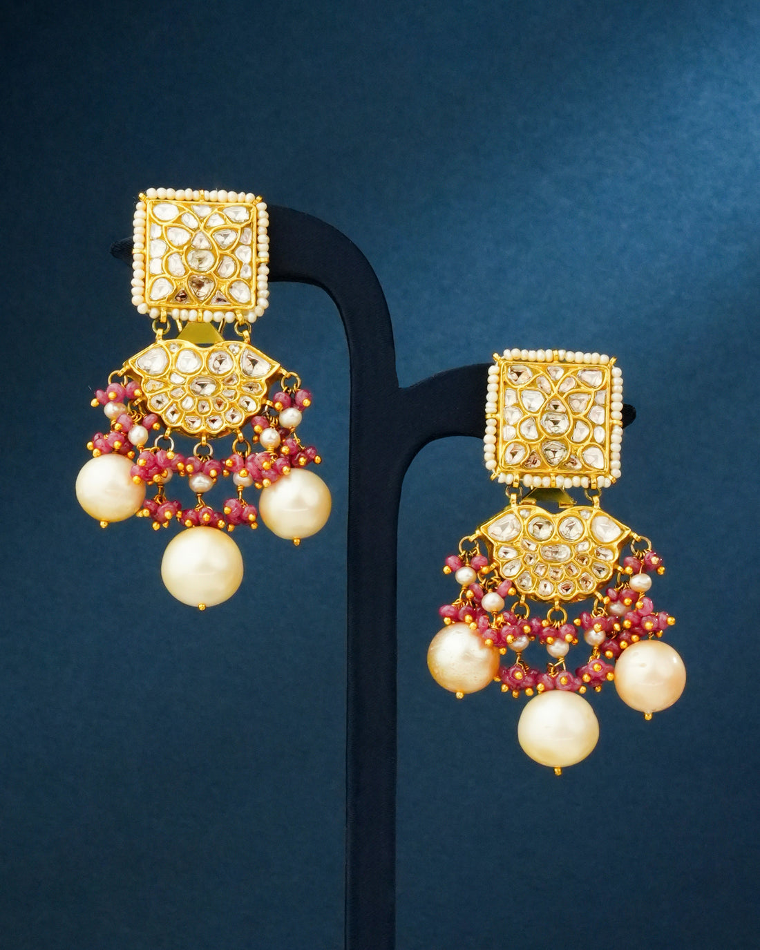 Manjusha Polki Long Earrings
