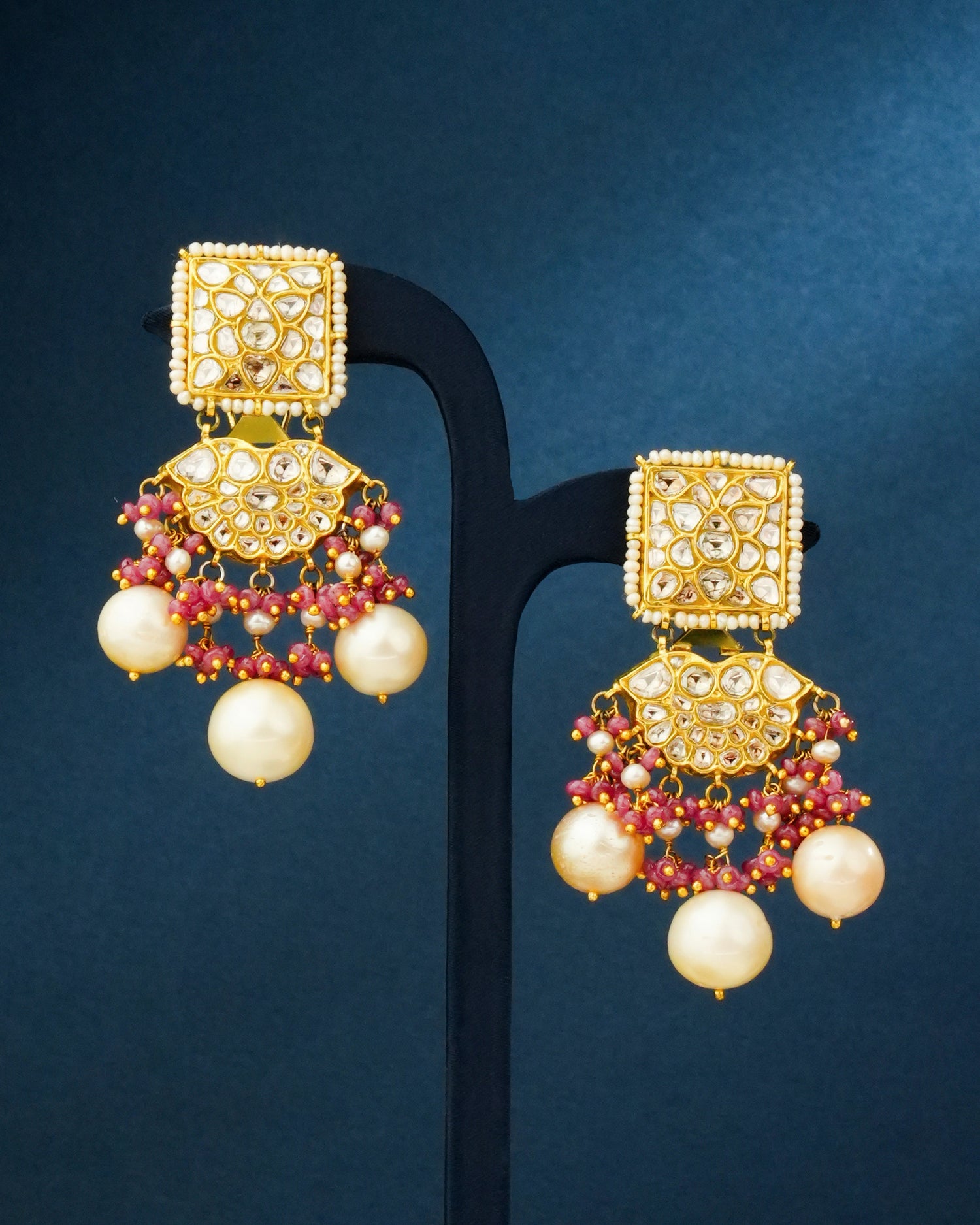 Manjusha Polki Long Earrings