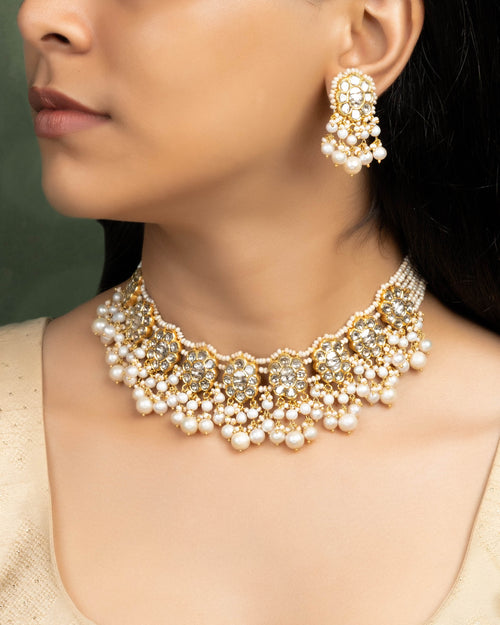 Neelam Choker And Mayuri Tops Polki Set