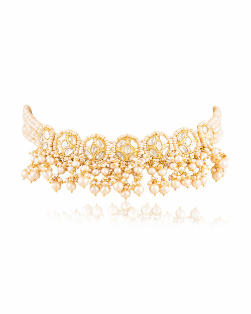 Sheeza Choker And Swati Tops Polki Set