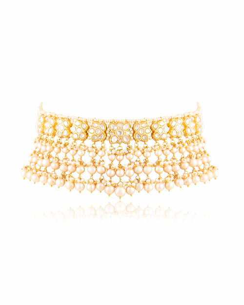 Sandya Choker And Juhii Tops Polki Set