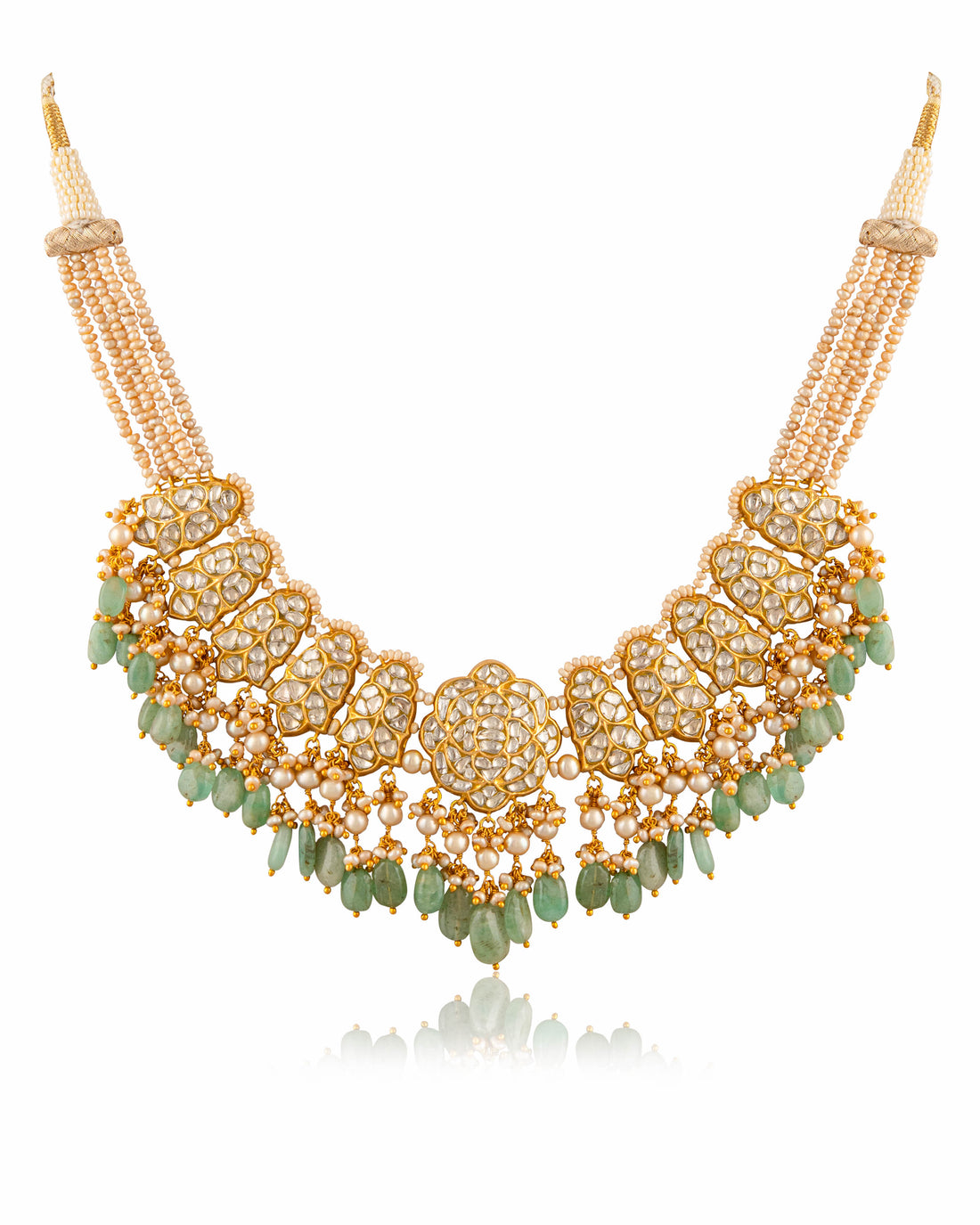 Pareen Necklace And Shaina Tops Polki Set