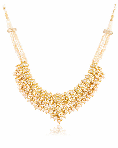 Aaisha Necklace And Mrinali Tops Polki Set