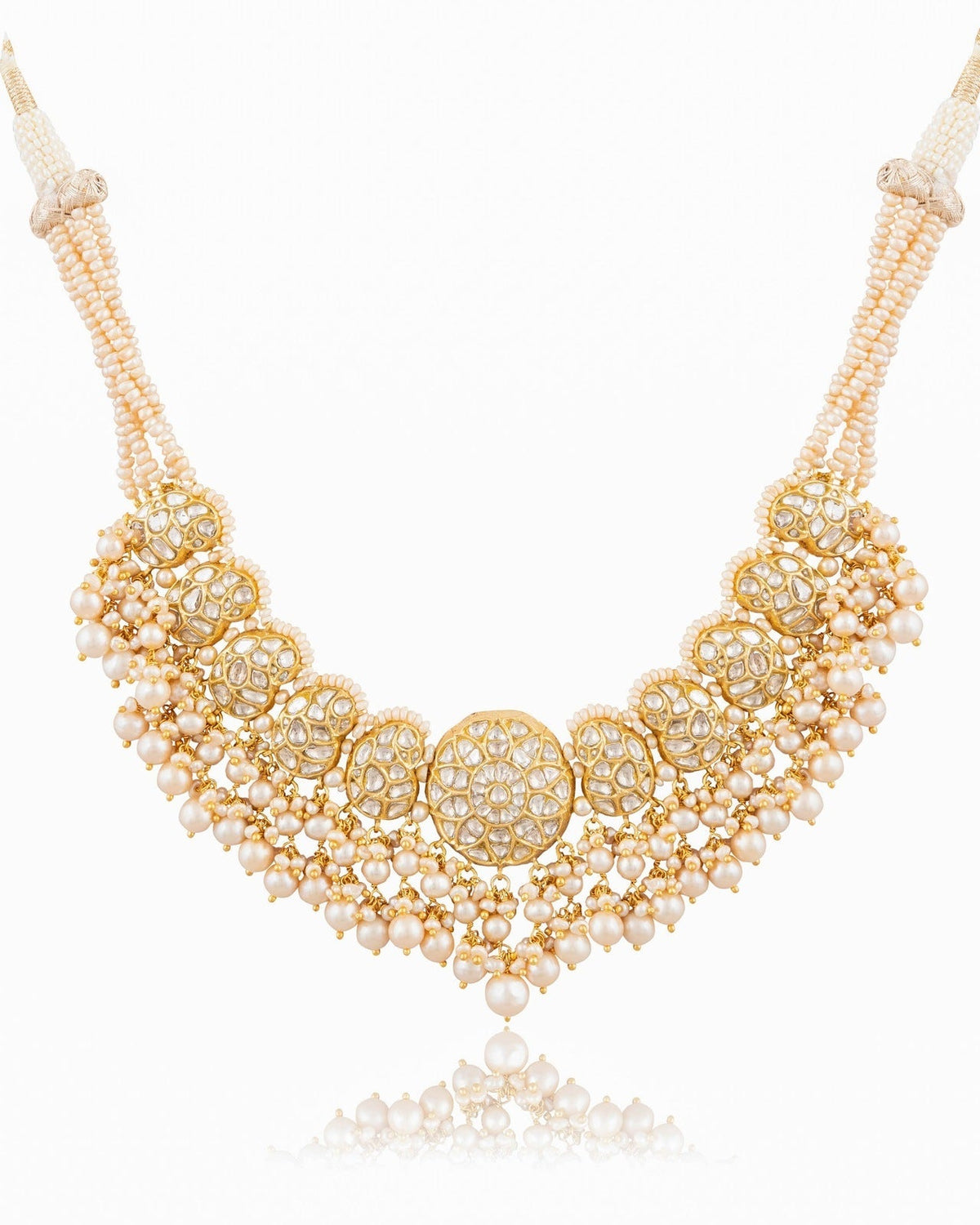 Aparna Necklace And Gurleen Tops Polki Set