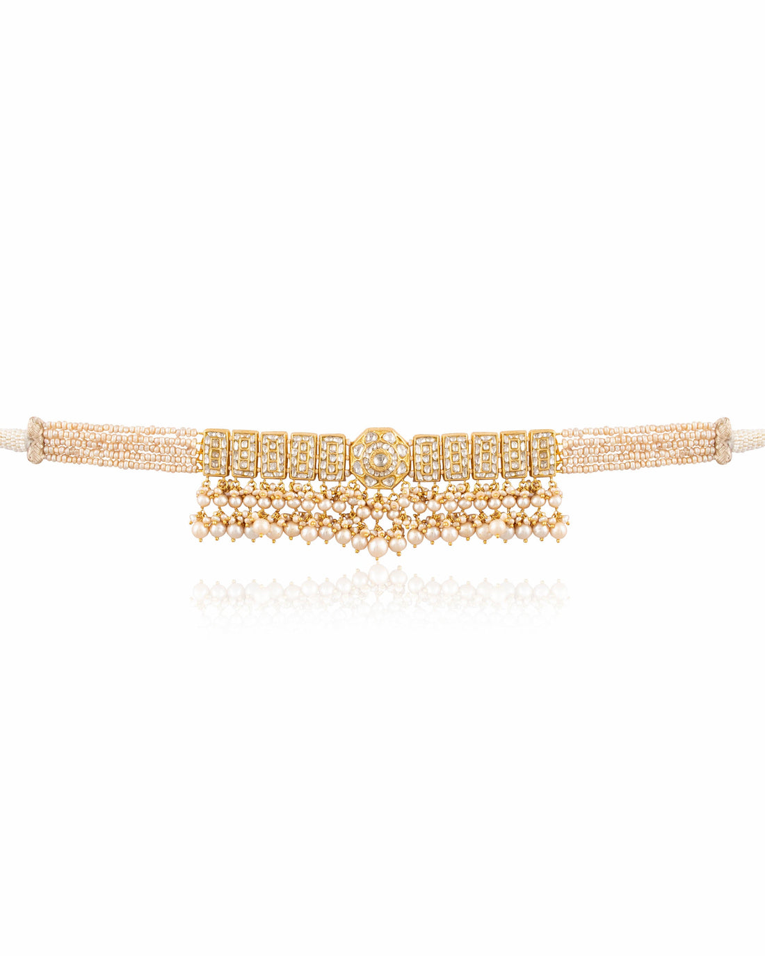 Aruneema Necklace And Harveen Tops Polki Set