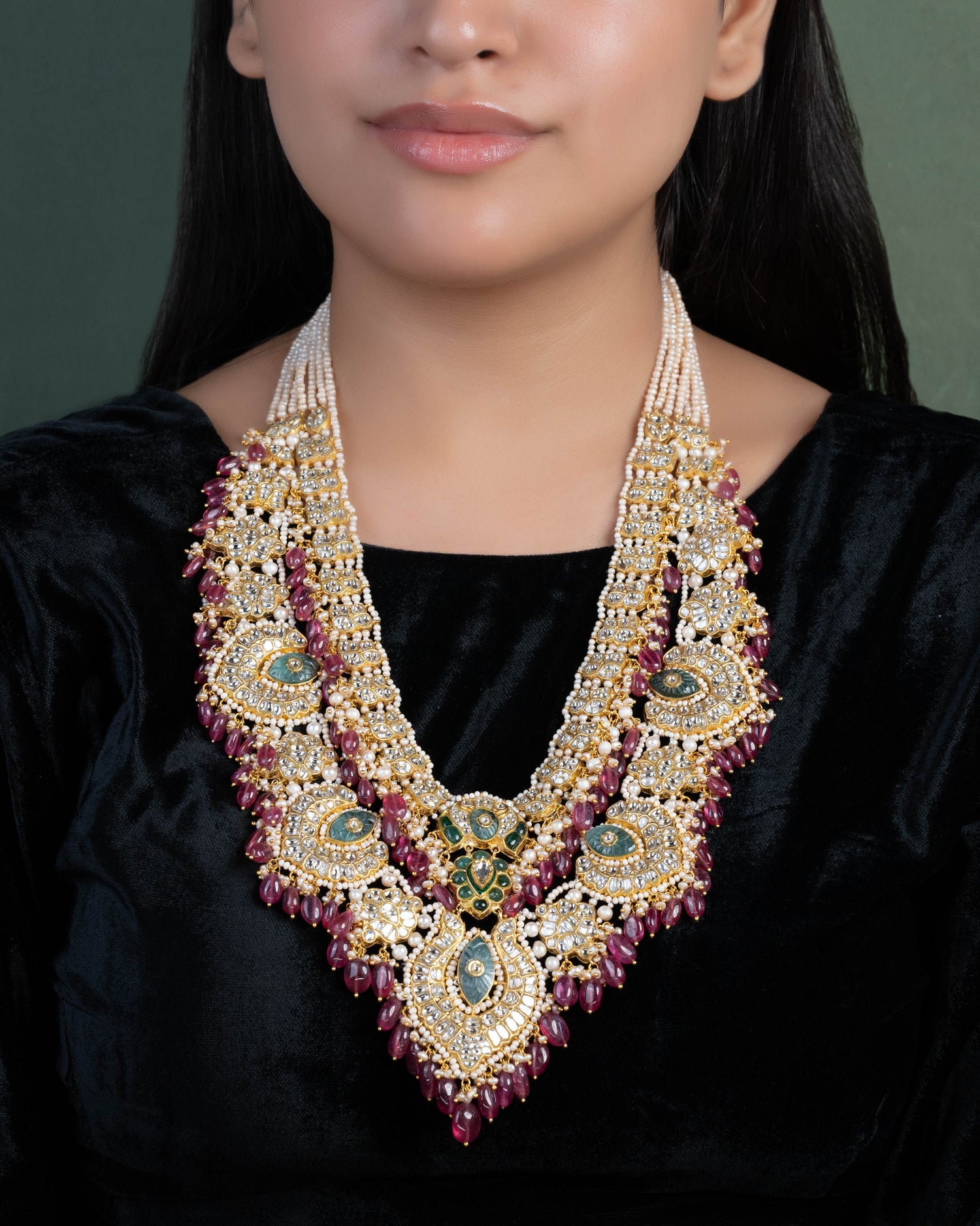 Priyanka Polki Long Necklace