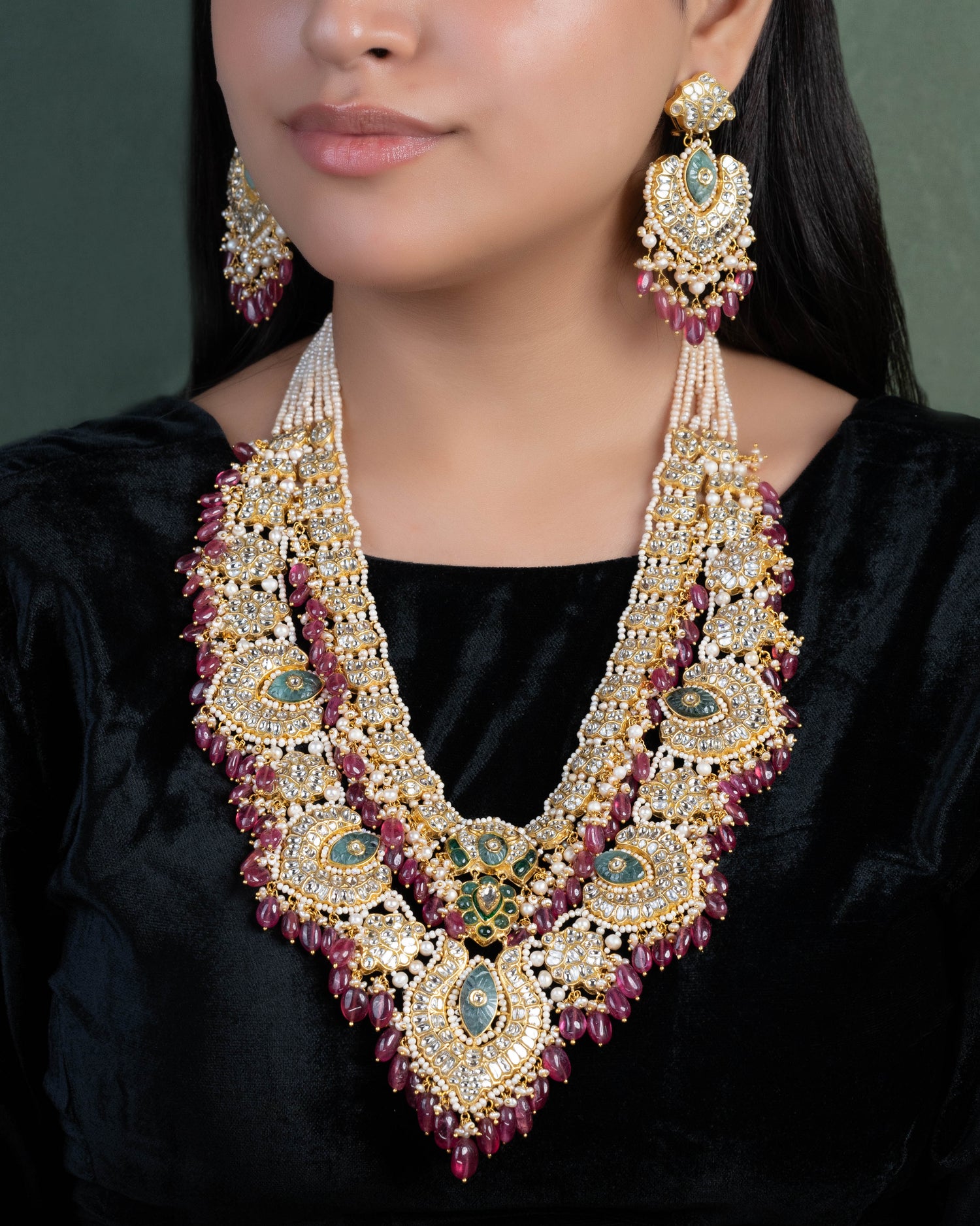 Priyanka Polki Long Necklace