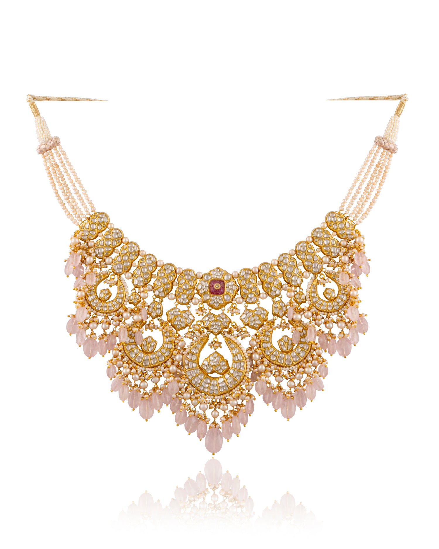 Minaz Necklace And Zina Chandbalis Polki Set