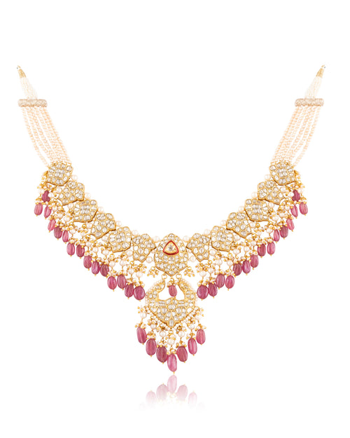 Rekha Necklace And Anjali Chandbalis Polki Set
